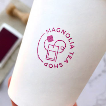 Premade logo stamp custom tea paper cups Tea bag for tea shop packaging