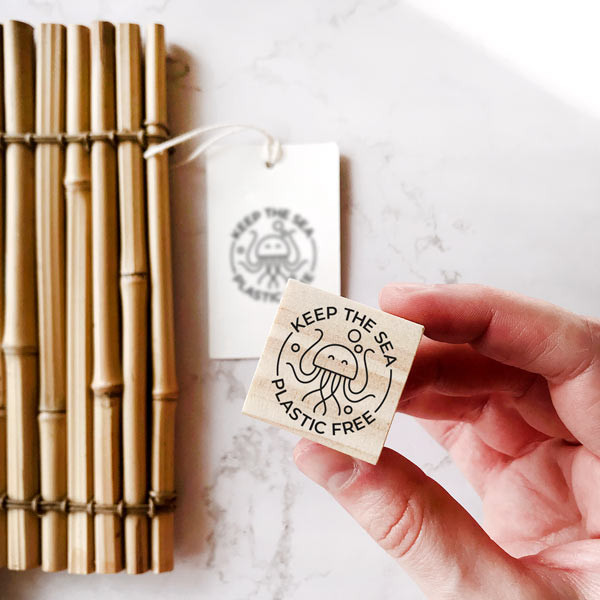 keep the sea plastic free stamp by biterswit