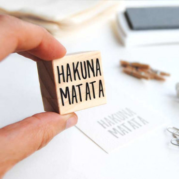 rubber stamp Hakuna Matata for scrapbooking and print crafts. hakuna matata rubber stamp for bullet journal by biterswit