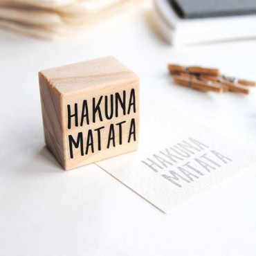 rubber stamp Hakuna Matata for scrapbooking and print crafts. stamp with hakuna matata phrase for scrapbook ideas by biterswit