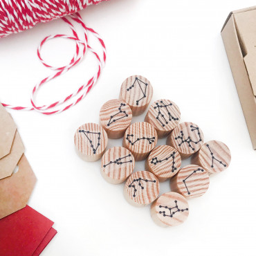 Soap stamp set 12 Constellations Zodiac stamps for soap bars