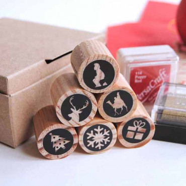 Christmas mini stamp pack (Caganer model)