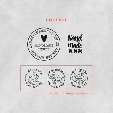 Handmade Products stamp set for Small shops and makers