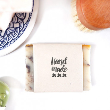 Rubber stamp with the text handmade for handmade products by biterswit
