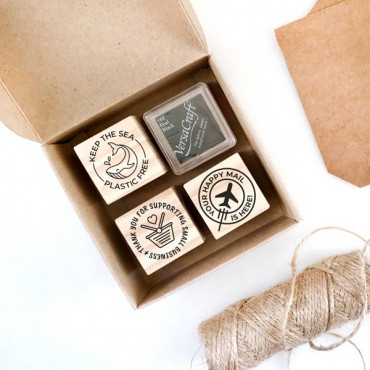 Eco-friendly package stamp set for Small business Eco-friendly package stamp set for Small business