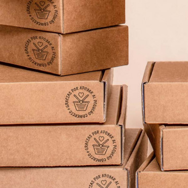 Thank you for supporting small business rubber stamp for small shops packages by biterswit