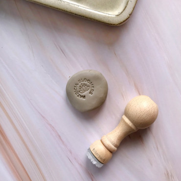 Custom lotus flower stamp for clay and soap