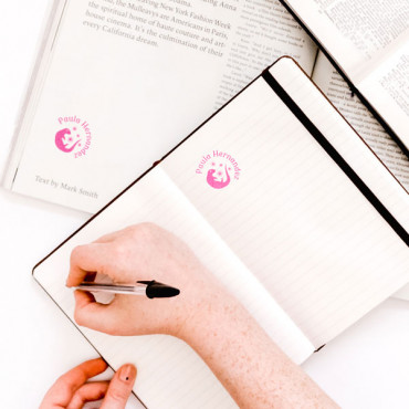 custom ex libris stamp otter with personalized name