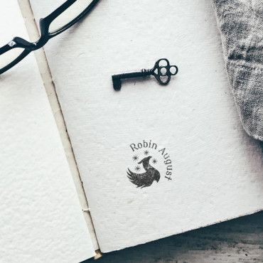 Custom books stamp with Phoenix