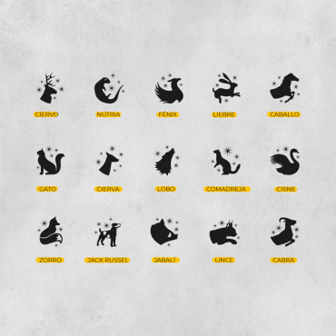 Choose the protector animal you want for your custom stamp