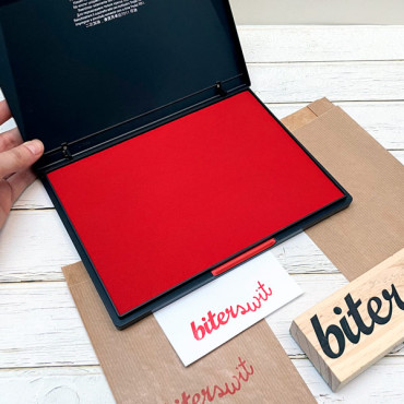 Extra Large red ink pad 21x15 cm / 4.3x2.75 inches for paper