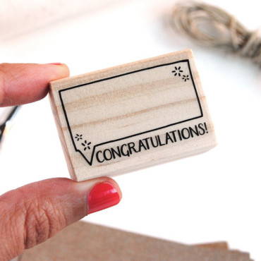 Rubber stamp "Congratulations!" (English)