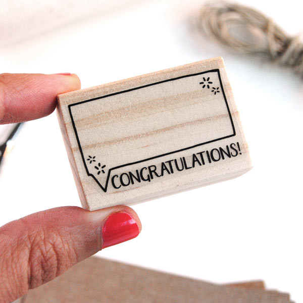 Rubber stamp "Congratulations!" (English)
