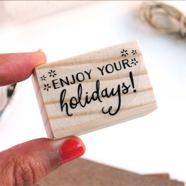 rubber stamp Enjoy your holidays! in English for teachers