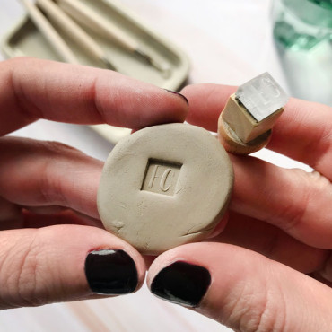 Mini custom stamp square shape and custom initials