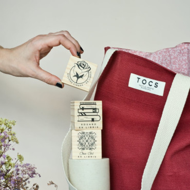 Custom ex libris stamp Rose Garden