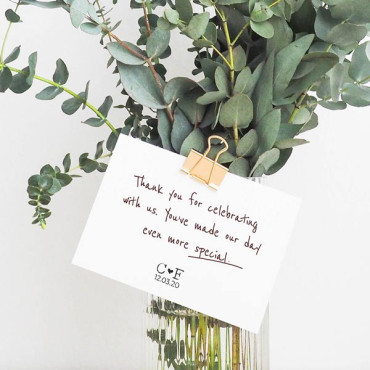 Simple and cute wedding stamp with your Initials and date