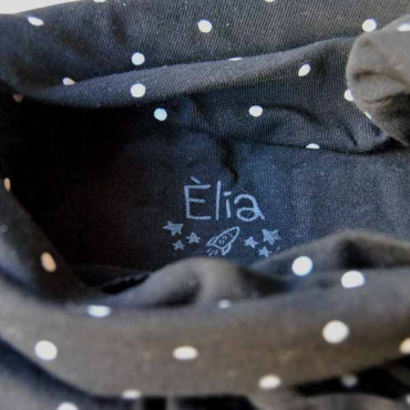 VersaCraft White Ink pad stamped on black clothes