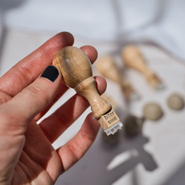 Texture stamps for clay and soap with wooden handle