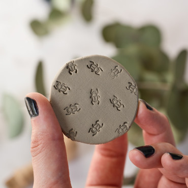 Egyptian Scarab symbol as a texture stamp for clay and soap