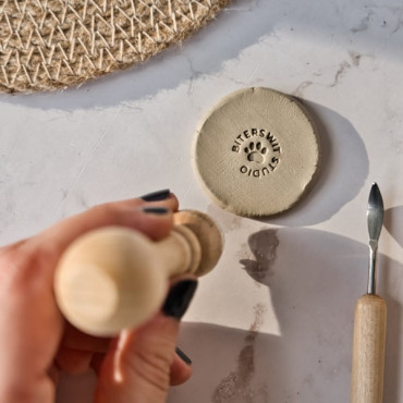 Custom stamp for signing clay and ceramic pieces Dog / cat / animal footprint