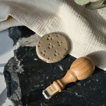 Stars stamp for decorating soap, ceramic pieces and polymer clay