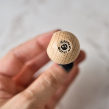 Premade pottery logo stamp Full Moon