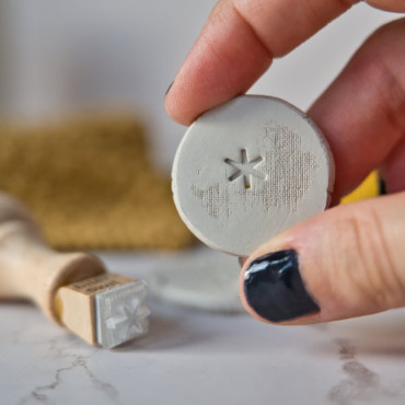 minimal star texture clay stamp by biterswit