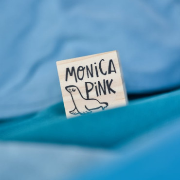 cute baby seal stamp for clothes and books with your name by sira lobo for biterswit