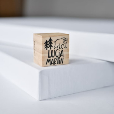 custom polar bear stamp for clothes and school supplies by sira lobo for biterswit