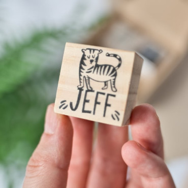 cute tigre children stamp for school by sira lobo for biterswit