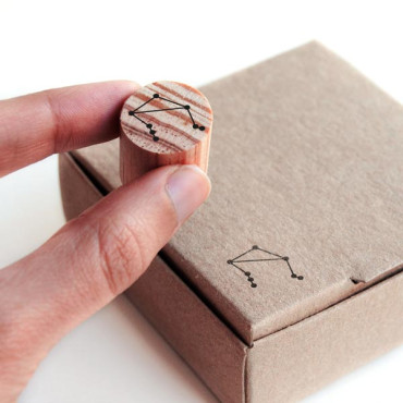 Mini rubber stamp with your zodiac constellation
