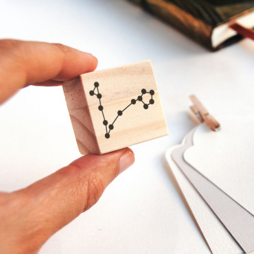 mini rubber stamp zodiac constellation