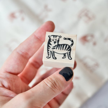 illustrated tiger rubber stamp by biterswit with sira lobo