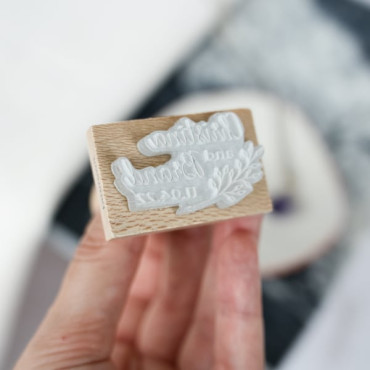 custom pottery wedding stamp for favors by biterswit
