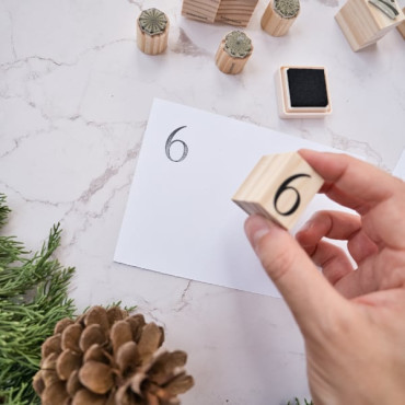 number six rubber stamp with modern style by biterswit with tocs textile crafts