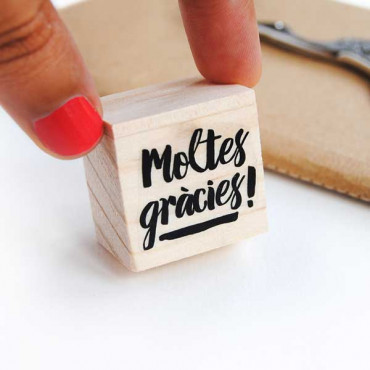 Rubber stamp Moltes Gràcies in Catalan