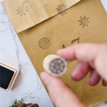 mini sello copito de nieve para decorar calendario adviento tocs textile crafts and biterswit