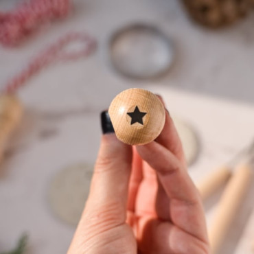 mini star acrylic texture clay stamp for decoration by biterswit