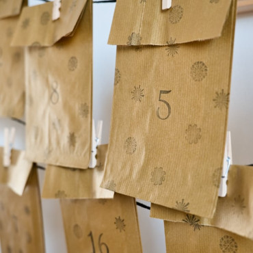 DIY Advent Calendar kit made with TOCS Textile Crafts. Advent Calendar of Family Experience