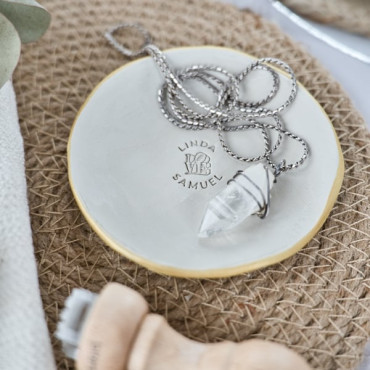 custom pottery stamp for wedding by sira lobo for biterswit