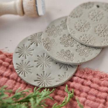 mandala pottery stamp for clay decoration by biterswit