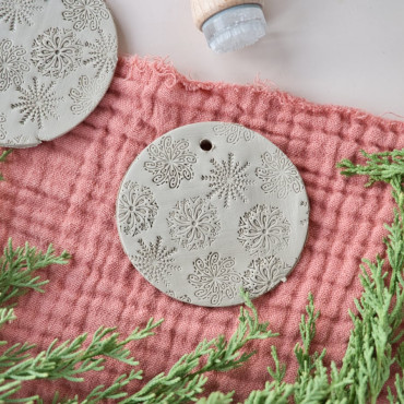 mandala ceramic stamp for decoration by biterswit