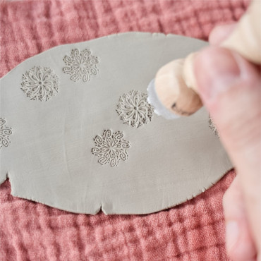 mandala clay texture stamp by biterswit