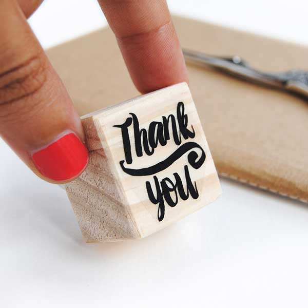 Rubber stamp Thank You in English