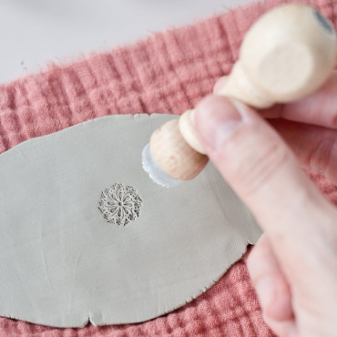 botanical mandala pottery stamp by biterswit