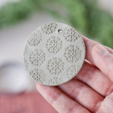 floral mandala clay texture stamp by biterswit