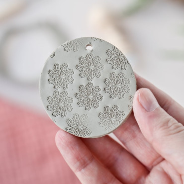 curved lines mandala clay texture stamp by biterswit