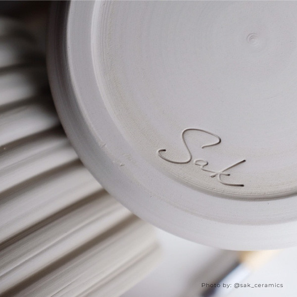 Custom pottery logo stamp