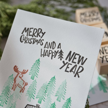 postales de navidad estampadas a mano by Sira Lobo for biterswit